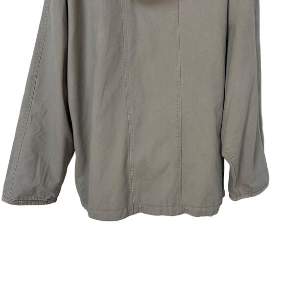 Vintage Brandon Thomas Chore Coat Reversible Khaki Brown Plaid Hooded Mens Large - Picture 11 of 16